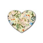 Textile Fabric Tropical Rubber Coaster (Heart)