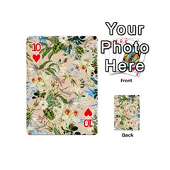 Textile Fabric Tropical Playing Cards 54 Designs (Mini) from ArtsNow.com Front - Heart10