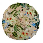 Textile Fabric Tropical Large 18  Premium Flano Round Cushions