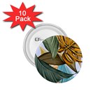 Monstera Palm Leaves Plants 1.75  Buttons (10 pack)