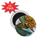 Monstera Palm Leaves Plants 1.75  Magnets (10 pack) 