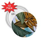 Monstera Palm Leaves Plants 2.25  Buttons (10 pack) 