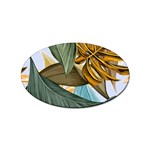 Monstera Palm Leaves Plants Sticker (Oval)