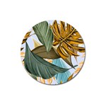 Monstera Palm Leaves Plants Magnet 3  (Round)