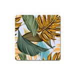 Monstera Palm Leaves Plants Square Magnet