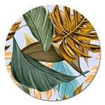 Monstera Palm Leaves Plants Magnet 5  (Round)