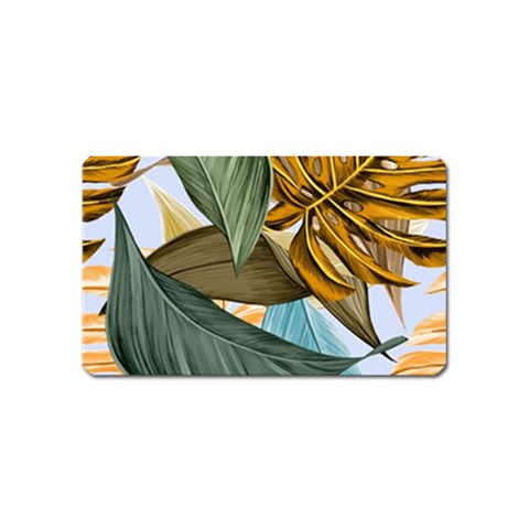 Monstera Palm Leaves Plants Magnet (Name Card) from ArtsNow.com Front