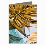 Monstera Palm Leaves Plants Greeting Card