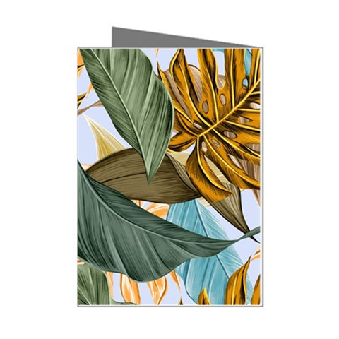 Monstera Palm Leaves Plants Mini Greeting Cards (Pkg of 8) from ArtsNow.com Left