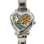 Monstera Palm Leaves Plants Heart Italian Charm Watch