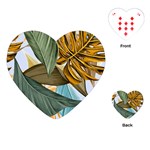 Monstera Palm Leaves Plants Playing Cards Single Design (Heart)