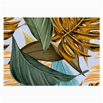 Monstera Palm Leaves Plants Large Glasses Cloth