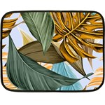 Monstera Palm Leaves Plants Fleece Blanket (Mini)