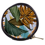 Monstera Palm Leaves Plants Mini Makeup Bag