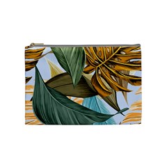 Monstera Palm Leaves Plants Cosmetic Bag (Medium) from ArtsNow.com Front