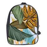 Monstera Palm Leaves Plants School Bag (Large)