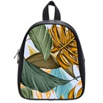 Monstera Palm Leaves Plants School Bag (Small)