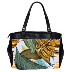 Monstera Palm Leaves Plants Oversize Office Handbag (2 Sides) from ArtsNow.com Back