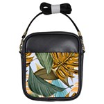 Monstera Palm Leaves Plants Girls Sling Bag