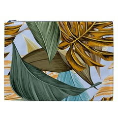 Monstera Palm Leaves Plants Cosmetic Bag (XXL) from ArtsNow.com Front