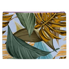 Monstera Palm Leaves Plants Cosmetic Bag (XXL) from ArtsNow.com Back