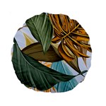 Monstera Palm Leaves Plants Standard 15  Premium Round Cushions