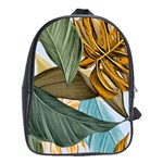 Monstera Palm Leaves Plants School Bag (XL)