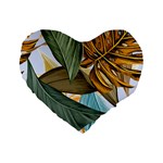 Monstera Palm Leaves Plants Standard 16  Premium Heart Shape Cushions