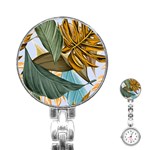 Monstera Palm Leaves Plants Stainless Steel Nurses Watch