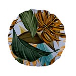 Monstera Palm Leaves Plants Standard 15  Premium Flano Round Cushions