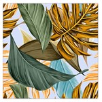 Monstera Palm Leaves Plants Square Satin Scarf (36  x 36 )