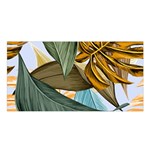 Monstera Palm Leaves Plants Satin Shawl 45  x 80 