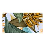 Monstera Palm Leaves Plants Satin Wrap 35  x 70 