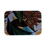 Monstera Palm Leaves Plants Open Lid Metal Box (Silver)  