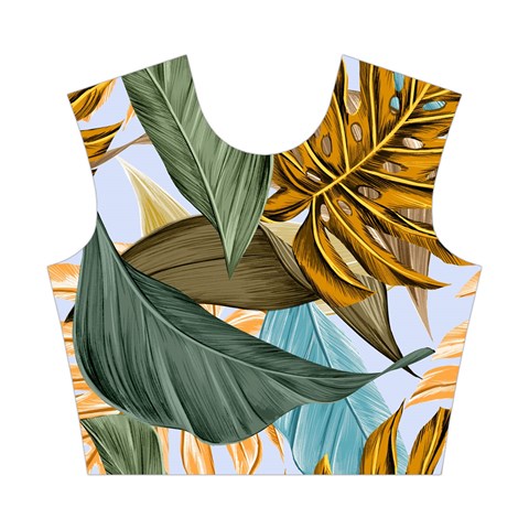 Monstera Palm Leaves Plants Cotton Crop Top from ArtsNow.com Front