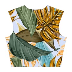 Monstera Palm Leaves Plants Cotton Crop Top from ArtsNow.com Back