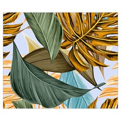 Monstera Palm Leaves Plants Zipper Medium Tote Bag from ArtsNow.com Front