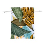 Monstera Palm Leaves Plants Lightweight Drawstring Pouch (L)