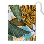 Monstera Palm Leaves Plants Drawstring Pouch (4XL)