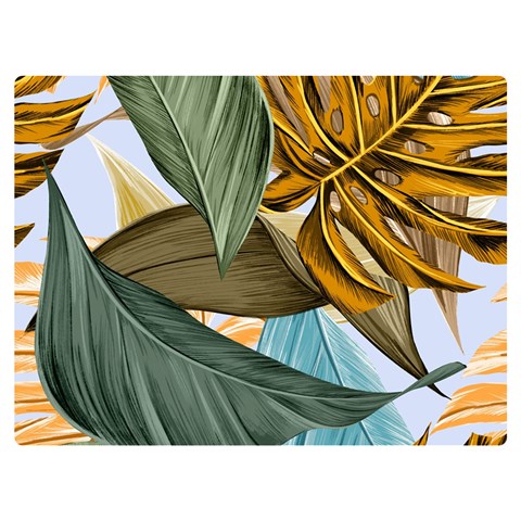 Monstera Palm Leaves Plants Premium Plush Fleece Blanket (Extra Small) from ArtsNow.com 40 x30  Blanket Front