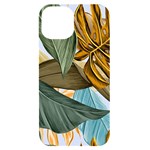 Monstera Palm Leaves Plants iPhone 14 Black UV Print Case