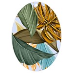 Monstera Palm Leaves Plants UV Print Acrylic Ornament Oval