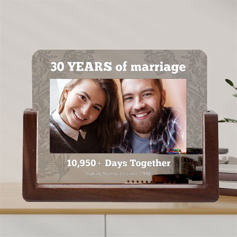 Personalized Wedding anniversary Years of Marriage Any Text Acrylic UV Print 8  Tabletop Frame Acrylic UV Print 8  Tabletop Frame (U Front