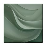 Silky Sage Abstract Elegant Print Design Tile Coaster