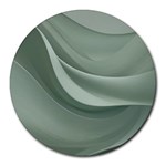 Silky Sage Abstract Elegant Print Design Round Mousepad