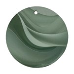 Silky Sage Abstract Elegant Print Design Ornament (Round)