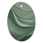 Silky Sage Abstract Elegant Print Design Ornament (Oval)