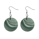 Silky Sage Abstract Elegant Print Design Mini Button Earrings