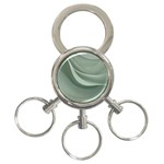 Silky Sage Abstract Elegant Print Design 3-Ring Key Chain