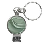 Silky Sage Abstract Elegant Print Design Nail Clippers Key Chain